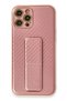 Ilkeshop New iPhone 12 Pro Case Coco Carbon Stand Cover (93629) - Pink