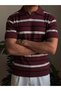 Men's Shirt Collar Striped Detail T-Shirt Ts04-10502 - 3