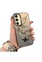 Samsung Galaxy S24 Fe Compatible Travel-Themed Map Airplane Printed Impact-Resistant Hard Case