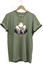 Unisex Deer and Mountain View Printed Crew Neck T-Shirt