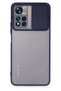 Ilkeshop New Redmi Note 11t Case Palm Frosted Camera Sliding Silicone (114007) - Navy Blue