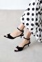 Noah Women's Heeled Fabric Sandals Black