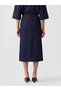 I Beli Zippered Pleated Jean Skirt from Freezen Store