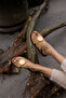 Cirea Women's Camel A.Taba Genuine Leather Suede Slippers - 8