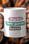 كوب سيراميك أبيض 330مل مطبوع مع كتابة مزحة - 4