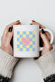 330ml Printed White Ceramic Mug Cup with Heart Pattern and Love You so Written - 5