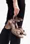Genuine Leather Heeled Sandals from Size 34-35 to Size 41 - 3