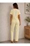 Summer Lycra Short Sleeve Combed Viscosa Women's Pajama Set - 3