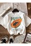 Women's Papaya Printed Oversized T-Shirt - 2