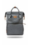 Luxury Gray Leather Detailed Domestic Production Mother Baby Care Backpack - 4
