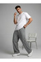 Men's 2-Pack Ribbed Wide-Leg Baggy Sweatpants with Back Pockets, Comfortable Fit - 2