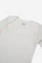 100% Organic Cotton 3-Piece White Long Sleeve Baby Bodysuit with Snap Fasteners - 3