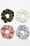 Women's Set of 4 Elastic Hair Clips for Daily Use Scrunchie Hair Clips - 3