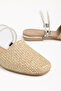 Square Closed-Front Women's Stoned Daily Straw Sandals & Slippers - 2