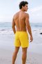 Men's Swim Shorts Quick Dry Short Length Lace up Elastic Waist Zipper Pocket Swimming Pool Shorts - 5