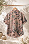 Botanica |   Handwoven 100% Cotton Ecoprint Shirt - Pink - Brown - 1103 - 2