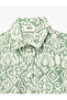 قميص قصير الأكمام بياقة كلاسيكية وتفاصيل ربط من الفيسكون بنقشة مميزة - 3