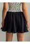 Crep Women's Pleated Mini Skirt with Shorts High Waist Tennis Skirt Black - 6