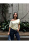 Women's Butter Yellow Boat Neck Casual Blouse