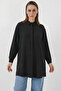 Women's Long Sleeve Black Shirt Tunic - 4
