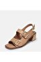 Women's high heel genuine leather large size sandals 41-42-43-44-45- - 5