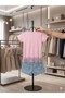 Girl's Bohemian Style Eye Print T-Shirt with Fringe Detail and Denim Shorts 2-Piece Set - 5