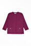 Plum Pockets Buttoned Women's Jacket - 2