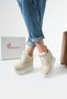 New Season Beige Hidden Wedge Heeled Sports Shoes Heel Height Total 10 cm - 4