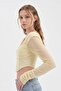 Women's Underwire Long Sleeve Off-Shoulder Tulle Detailed Design Corset - 4