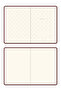 A5 Hard Cover Dotted Notebook with Charm Attachment and Elastic Band - Metallic Burgundy - 8