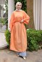 Orange Slit Waist Tie Tunic - 3