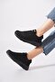 Opesber Ribbon Tied Women's Sports Shoes Black - Black - 5