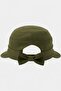 Women's Khaki Green Wide Brim Summer Hat |   Adjustable Visor Cap with Bow Detail - 3