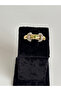 Gold Color Zircon Stone Sun Detailed Adjustable Ring - 4