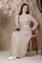 Girls' Cream Tulle Dress with Belt Detail - 2