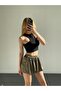 Balon Form Cep Detailed Satin Short Skirt - 3