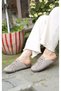 Dari̇a Genuine Leather Suede Tasseled Bead Detailed Closed Front Anatomical Sole Women's Sandals