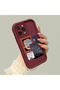iPhone 16 Pro Compatible Burgundy Frame Vintage Photo Collage Motif Flexible Silicone Case