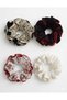 HANDMADE LACE HAIR SCRUNCHIES FOR WOMEN - PACK OF 4.