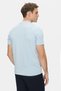 Canary Sky Blue Crew Neck Seersucker Printed Soft Textured Modal Fabric Standard Fit Men's T-Shirt - 4