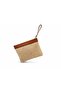 Tan Color Women's Wicker Clutch Model with Handle - 3