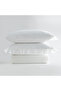 Nare King Size Duvet Cover Set 100% Organic Cotton Percale Embroidered Framed Cream 240X220 cm