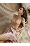 Pink Bow Detail Lace Babydoll - 4