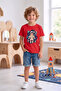 Boys' Black Astronaut Print T-Shirt - Space and Planet Themed T-Shirt