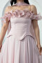 Strapless Collar Ruffle Chiffon Dress Drp562 - 2