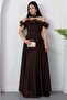 Strapless Collar Ruffle Chiffon Dress Drp562 - 5