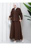 Pocket Tunnel Detailed Jacket & Skirt Hijab Set Rc9046 - 4