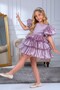 Crystal Princess Crowned Cat-Cut Velcro Long Tail Children's Evening Dress-Special Occasion-Party Dress - 3