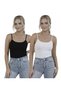 Women's Strappy Bodysuit 2-Pack Basic Thin Strappy Flexible Daily Top