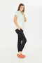 N O V a |   Single Top Water Green Women's Lycra High Collar Half Snap Nurse and Doctor Uniform Scrubs - 3
